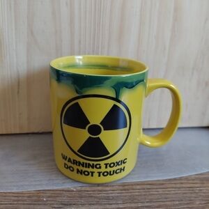 "Warning Toxic" Black on Yellow Mug